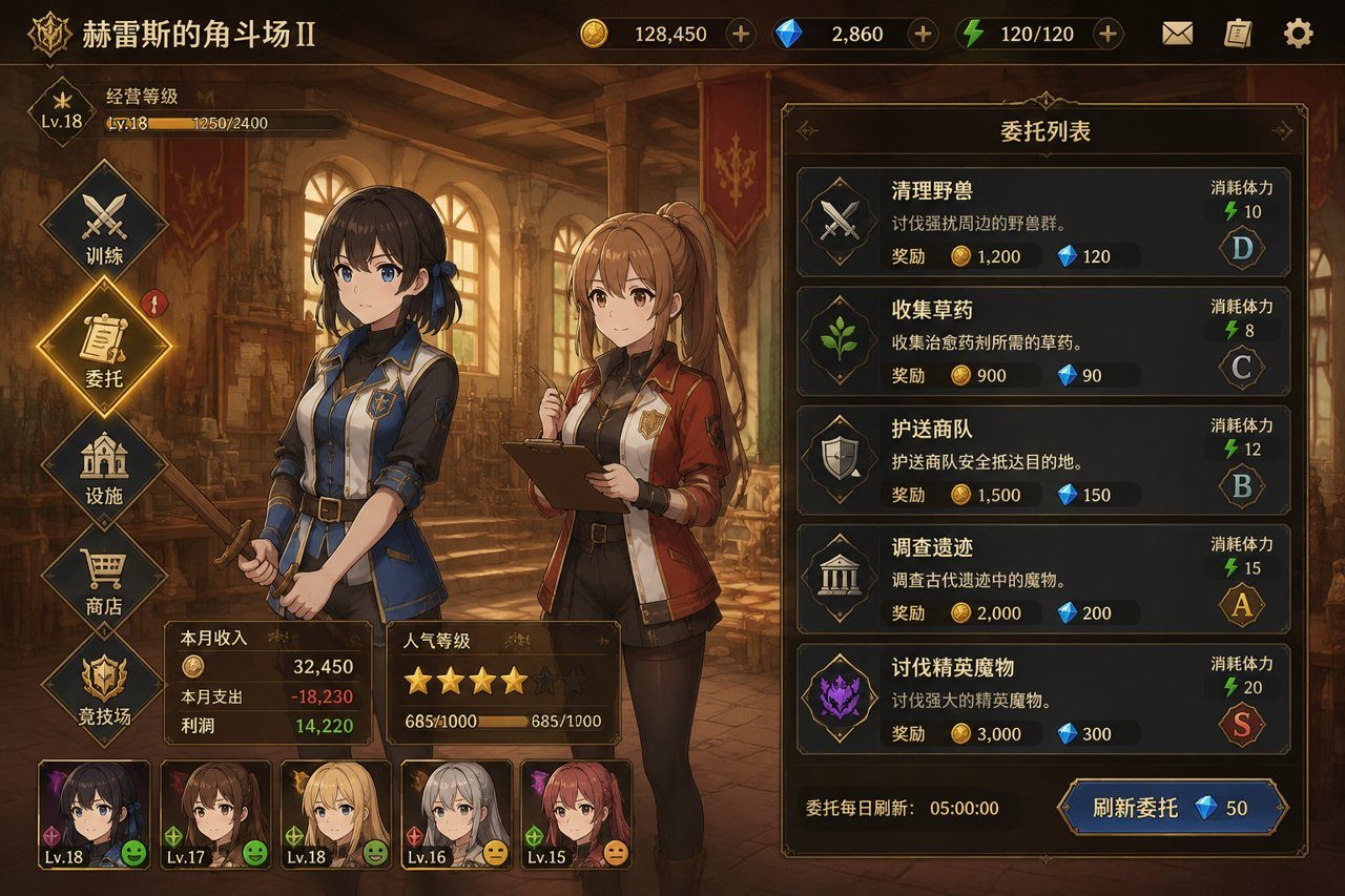 赫雷斯的角斗场Ⅱ 经营养成 内容截图 7